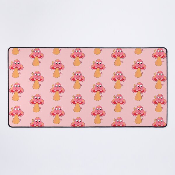 Item preview, Happy Face Retro Mushroom (Pink) designed and sold by yellowflowerhut.