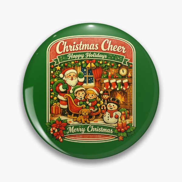 Item preview, Christmas Cheer Santa And Snowman Retro Holiday Aesthetic designed and sold by Log77.