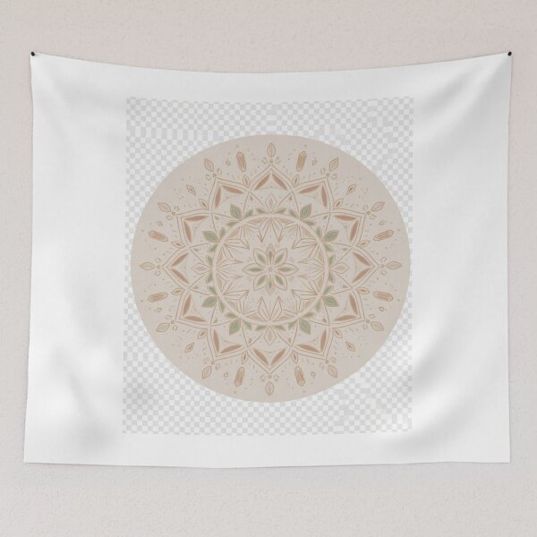Item preview, Boho Mandala Circle Wall Art | Neutral Spiritual Mandala Decor designed and sold by GalleryPeak.