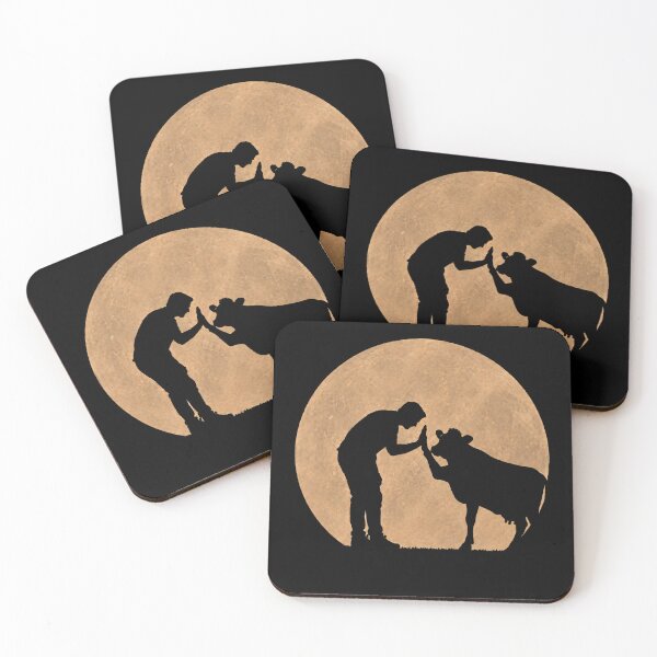 Item preview, Funny Cow Fathers Day Full Moon Mom Dad Kids designed and sold by FurryHavenPH.