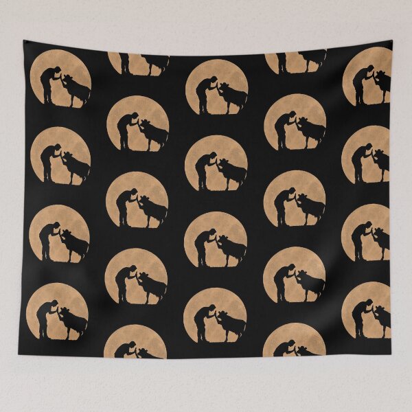 Item preview, Funny Cow Fathers Day Full Moon Mom Dad Kids designed and sold by FurryHavenPH.