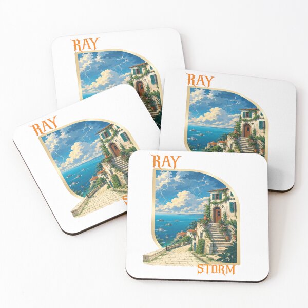 Item preview, Storm Coastal Village Graphic T-Shirt | Mediterranean Ocean Landscape Art designed and sold by RAYapparel.