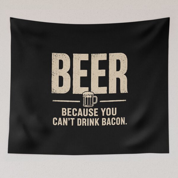 Item preview, Beer Because You Cant Drink Bacon designed and sold by zoes-ink.