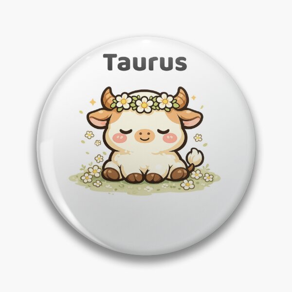 Item preview, Cute Taurus Zodiac Bull Kawaii Astrology designed and sold by creativiteemom.