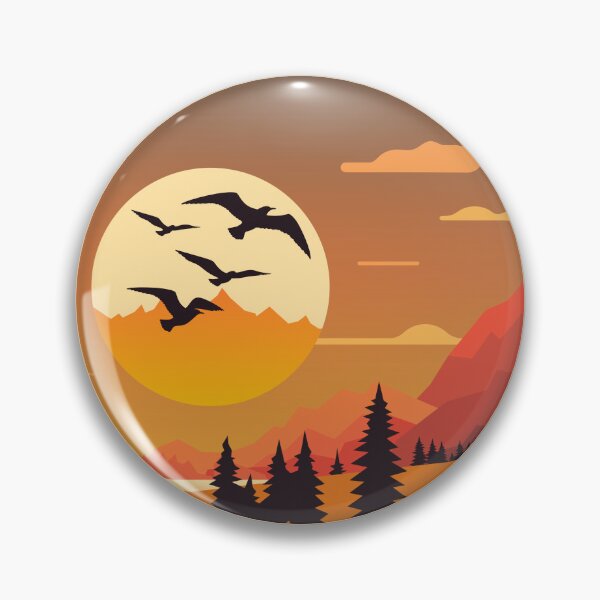 Item preview, Mountain Flying Birds Landscape designed and sold by FanFest.