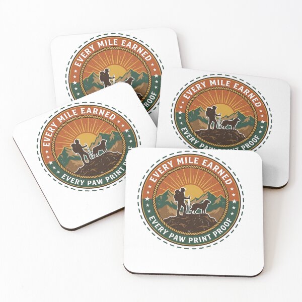 Item preview, Hiker and Trail Dog Vintage Badge Design designed and sold by SleepyPanda_Designs.
