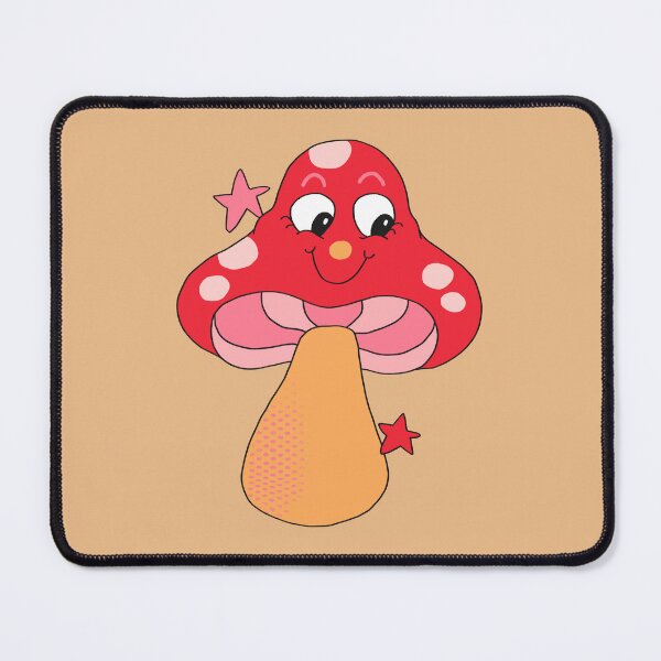 Item preview, Happy Face Retro Mushroom (Red) designed and sold by yellowflowerhut.