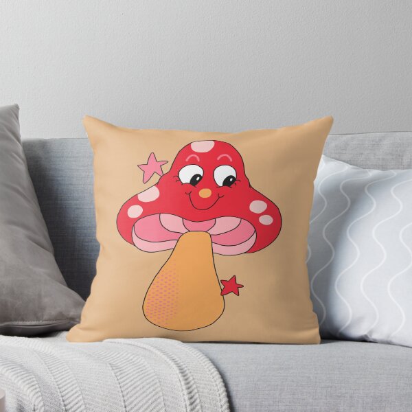Item preview, Happy Face Retro Mushroom (Red) designed and sold by yellowflowerhut.