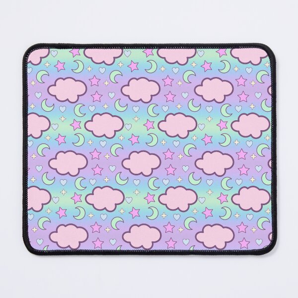Item preview, Pastel Clouds, Moon, Stars and Hearts rainbow pattern designed and sold by Akikoart7.