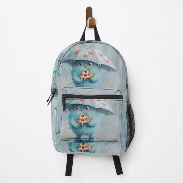Item preview, Cute Monster Using Pizza as Umbrella designed and sold by OopsIDrewIt.