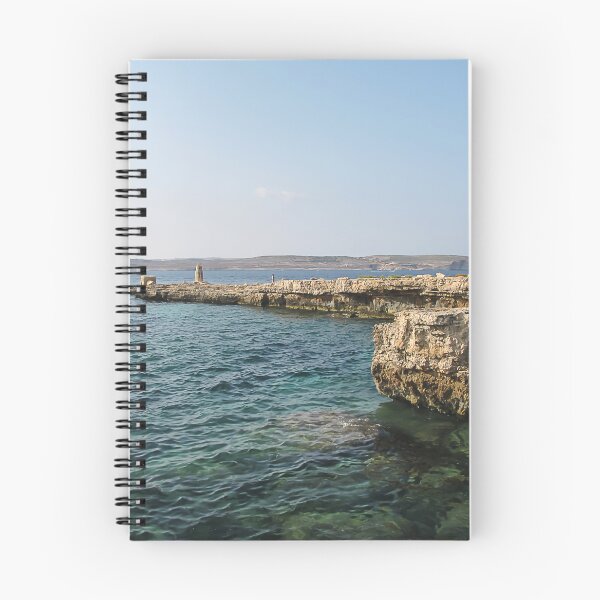 Item preview, Rocky Coastal Cliffs Over Clear Turquoise Sea With Submerged Rocks and Sunny Sky designed and sold by Nmallia.