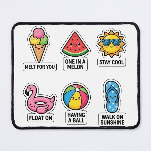 Item preview, Kawaii Summer Splash Sticker Pack - Cute Ice Cream & Pool Puns designed and sold by SimpleP.
