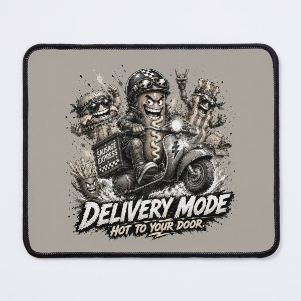 Item preview, Delivery Mode - Hot to Your Door Funny BBQ Scooter Crew designed and sold by BlackSector77.