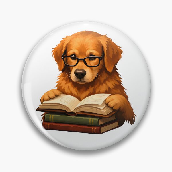 Item preview, Golden Retriever Book Lover Reading Dog designed and sold by teeperfect.