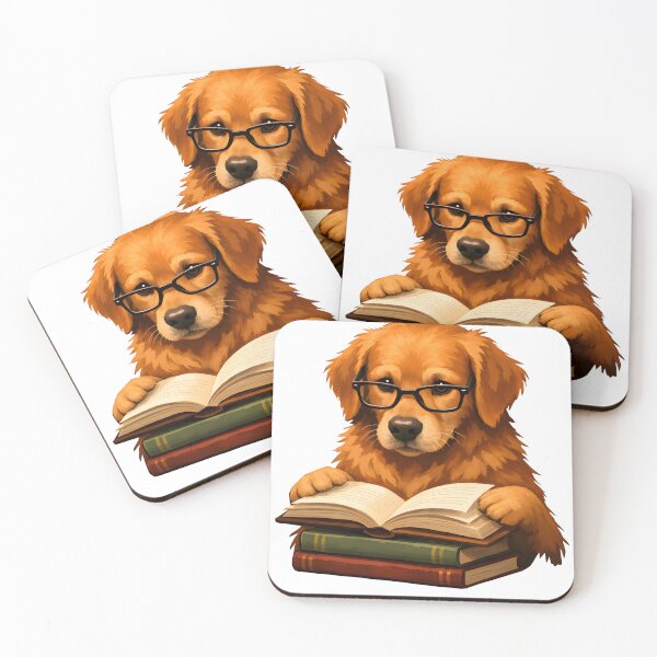 Item preview, Golden Retriever Book Lover Reading Dog designed and sold by teeperfect.