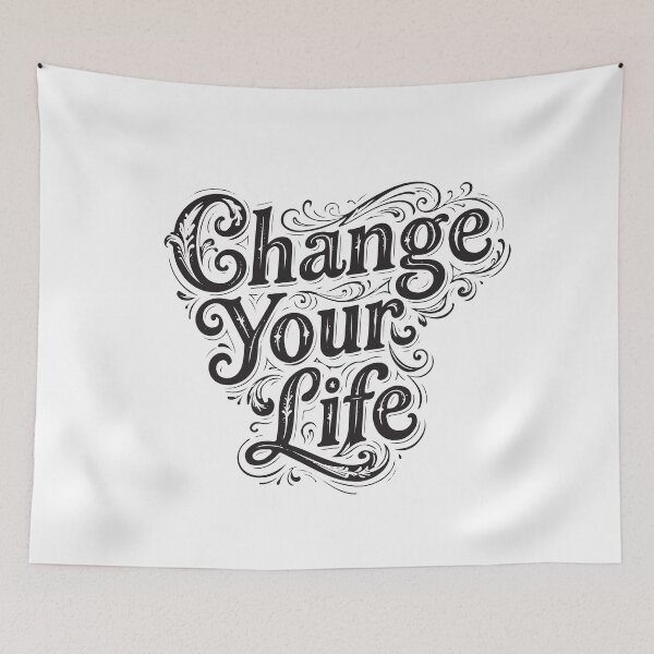 Item preview, Change Your Life - Black on White designed and sold by LisaMise.
