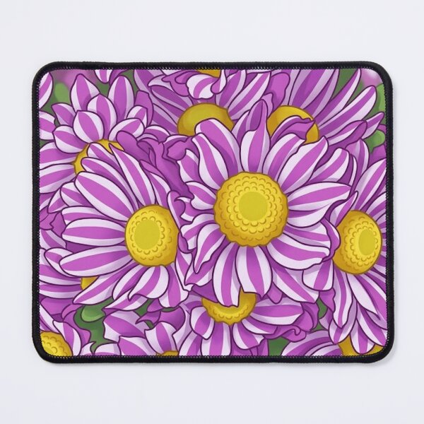 Item preview, Whimsical Pink & Purple Daisy Illustration – Vibrant Floral Cartoon Art Print designed and sold by AirCrayons27.
