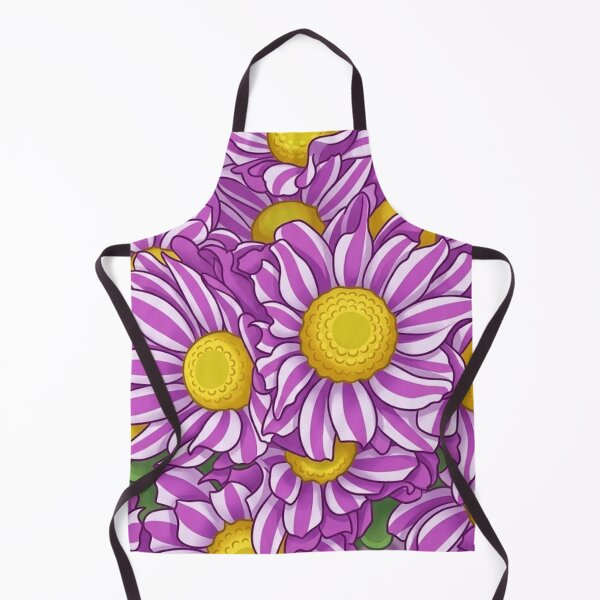 Item preview, Whimsical Pink & Purple Daisy Illustration – Vibrant Floral Cartoon Art Print designed and sold by AirCrayons27.