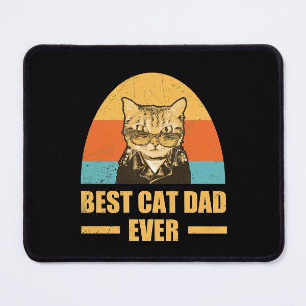 Item preview, BEST CAT DAD EVER Retro Sunset Biker Cat designed and sold by GiaoCalonas.