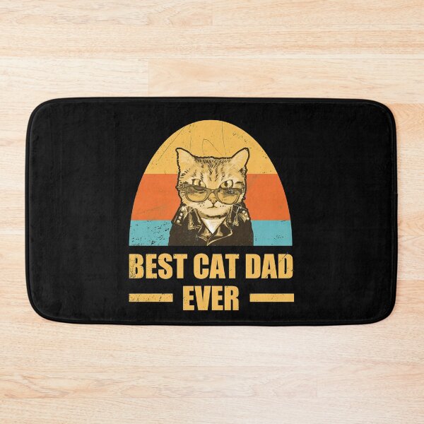 Item preview, BEST CAT DAD EVER Retro Sunset Biker Cat designed and sold by GiaoCalonas.