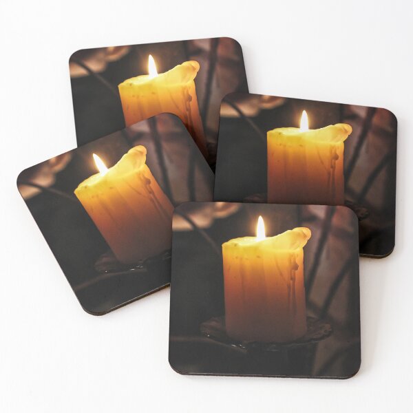 Item preview, Warm Candle Flame On Dripping Wax In Dark Room Creating Cozy Spiritual Romantic Mood designed and sold by Nmallia.