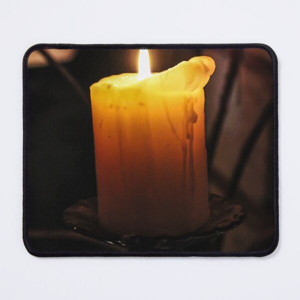 Item preview, Warm Candle Flame On Dripping Wax In Dark Room Creating Cozy Spiritual Romantic Mood designed and sold by Nmallia.