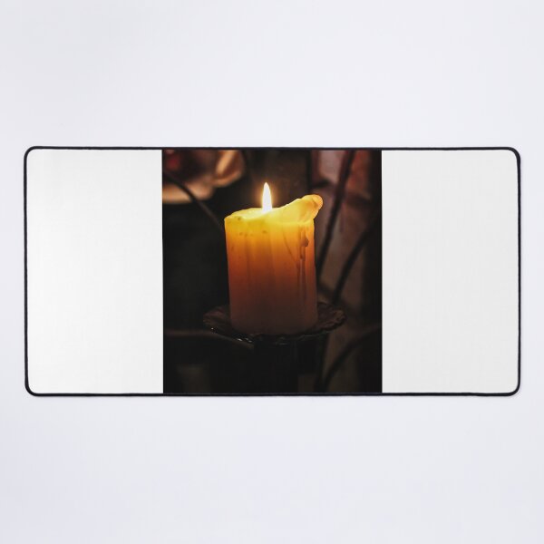 Item preview, Warm Candle Flame On Dripping Wax In Dark Room Creating Cozy Spiritual Romantic Mood designed and sold by Nmallia.