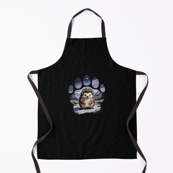 Item preview, Hedgehog Paw Print Mountain Landscape designed and sold by Timowo Studio | Fine Line Wildlife Art & Modern Nature Graphics.