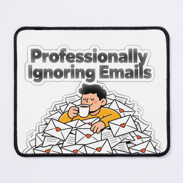 Item preview, Professionally Ignoring Emails Funny Office Worker Design designed and sold by KP Creative Co.