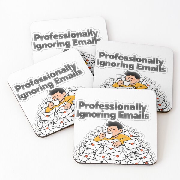 Item preview, Professionally Ignoring Emails Funny Office Worker Design designed and sold by KP Creative Co.