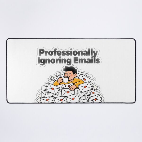 Item preview, Professionally Ignoring Emails Funny Office Worker Design designed and sold by KP Creative Co.