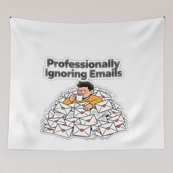 Item preview, Professionally Ignoring Emails Funny Office Worker Design designed and sold by KP Creative Co.