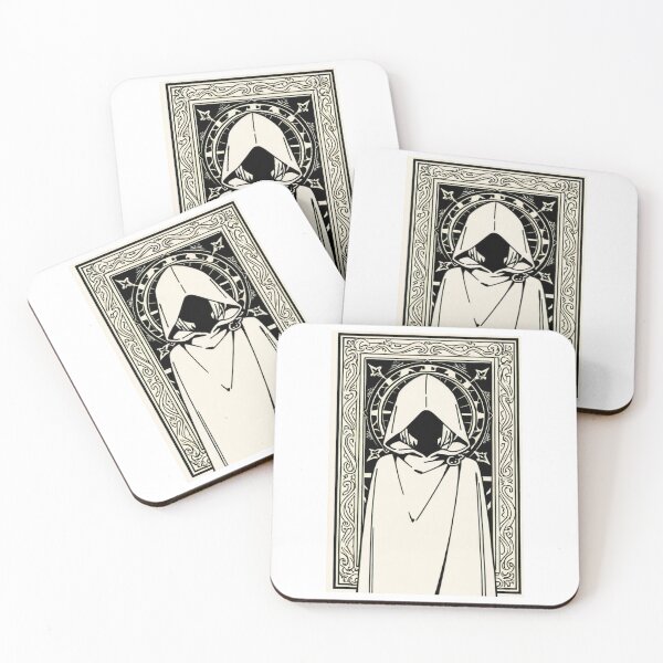 Item preview, Fashion - Man in White Hooded Cloak Hidden Face Streetwear Anime Variant 2 designed and sold by AnimeShin.