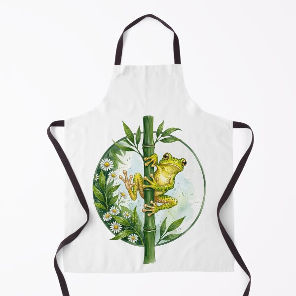 Item preview, Realistic Green Tree Frog - Watercolor Botanical Circle Logo designed and sold by fit-and-fine26.