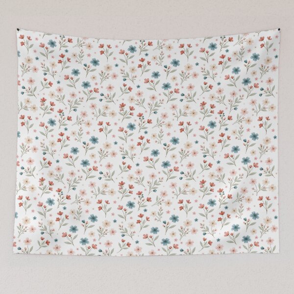 Item preview, Delicate Watercolor Wildflower Pattern in Soft Pastel Garden Colors designed and sold by The Artful Nook.