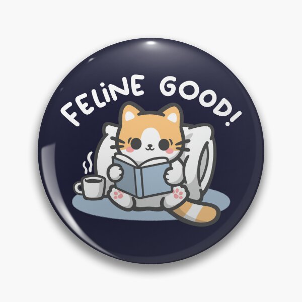 Item preview, Feline Good - Cute Honey Cat Reading Book Cozy Aesthetic designed and sold by NemiMakeit.