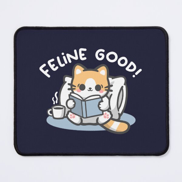 Item preview, Feline Good - Cute Honey Cat Reading Book Cozy Aesthetic designed and sold by NemiMakeit.