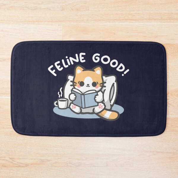 Item preview, Feline Good - Cute Honey Cat Reading Book Cozy Aesthetic designed and sold by NemiMakeit.