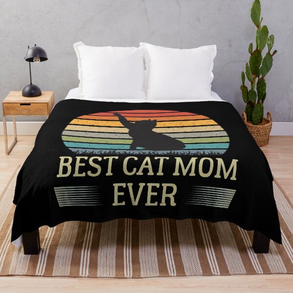 Item preview, Best Cat Mom Ever Retro Sunset Cat designed and sold by GiaoCalonas.
