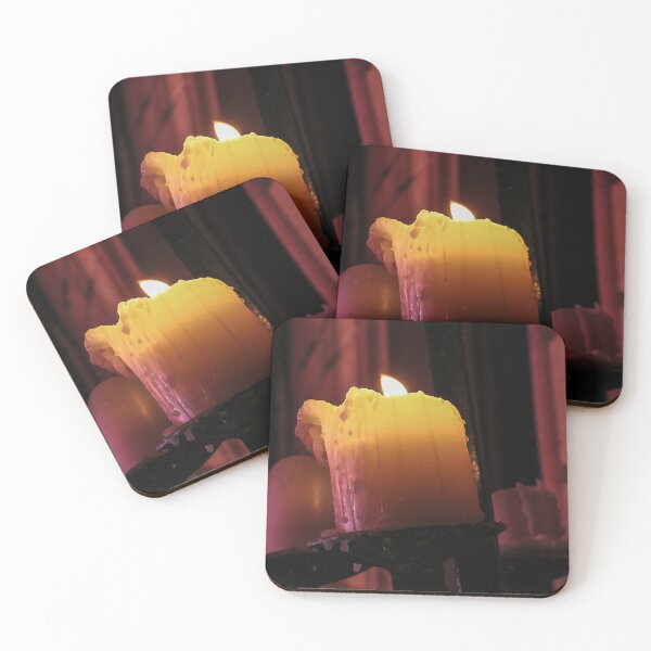 Item preview, Warm Candle Flame On Dripping Wax In Dark Room Creating Cozy Spiritual Romantic Mood designed and sold by Nmallia.