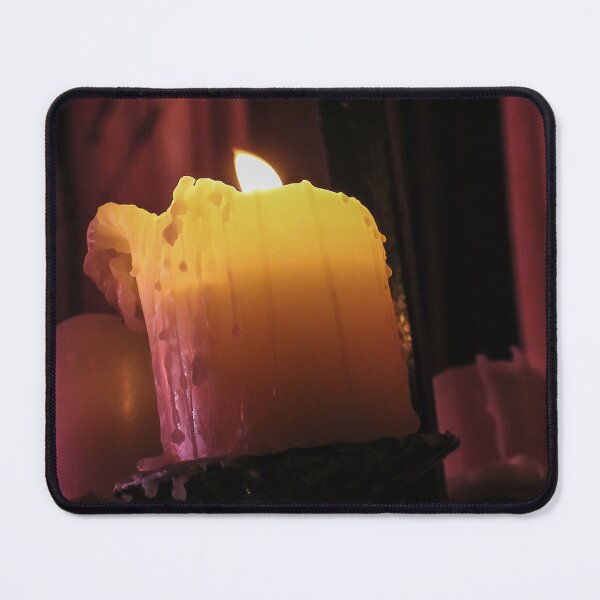 Item preview, Warm Candle Flame On Dripping Wax In Dark Room Creating Cozy Spiritual Romantic Mood designed and sold by Nmallia.
