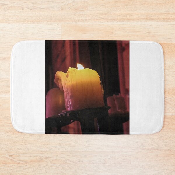 Item preview, Warm Candle Flame On Dripping Wax In Dark Room Creating Cozy Spiritual Romantic Mood designed and sold by Nmallia.