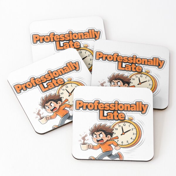 Item preview, Professionally Late Funny Coffee Lover Design designed and sold by KP Creative Co.