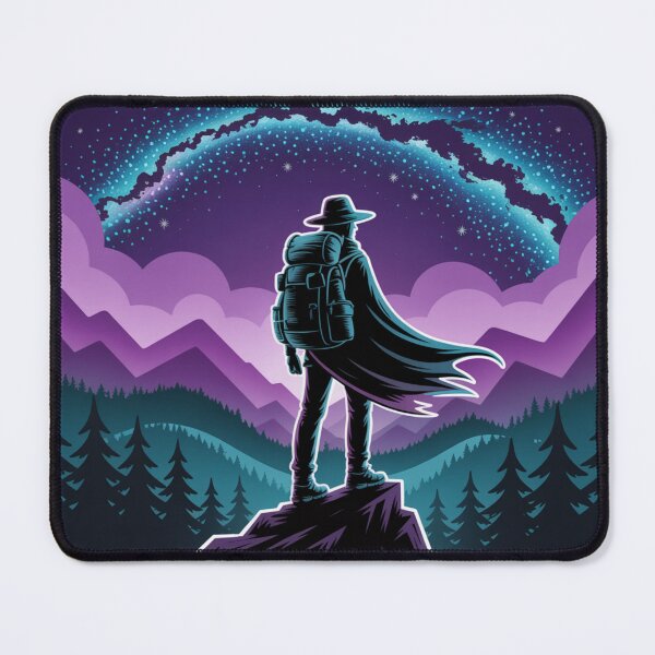 Item preview, Ghost Traveler Under Galaxy Sky Mystic Mountain Night Art designed and sold by Gabe1983.