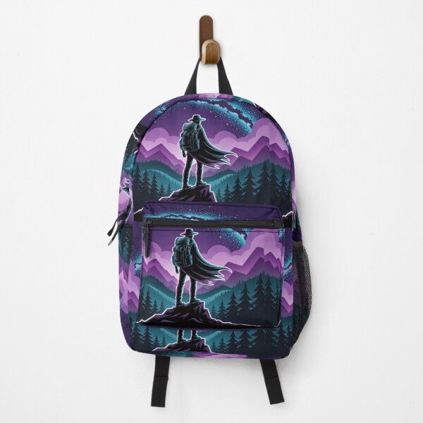 Item preview, Ghost Traveler Under Galaxy Sky Mystic Mountain Night Art designed and sold by GabeMountainArt.