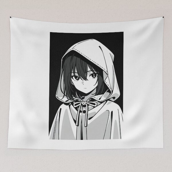 Item preview, Fashion - Man in White Hooded Cloak Hidden Face Streetwear Anime Variant 3 designed and sold by AnimeShin.
