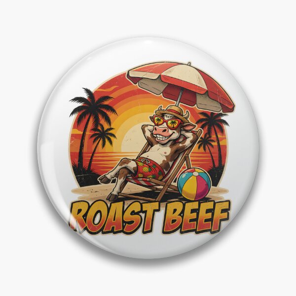 Item preview, Roast Beef Cow Beach Vacation Funny Design designed and sold by TshirtsOnline-.