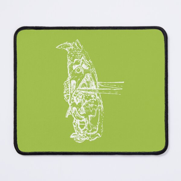 Item preview, Rat Skull & Skewers - Light Lines - (#A2C341) designed and sold by The Stippler Process.