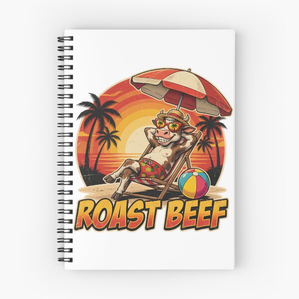 Item preview, Roast Beef Cow Beach Vacation Funny Design designed and sold by TshirtsOnline-.