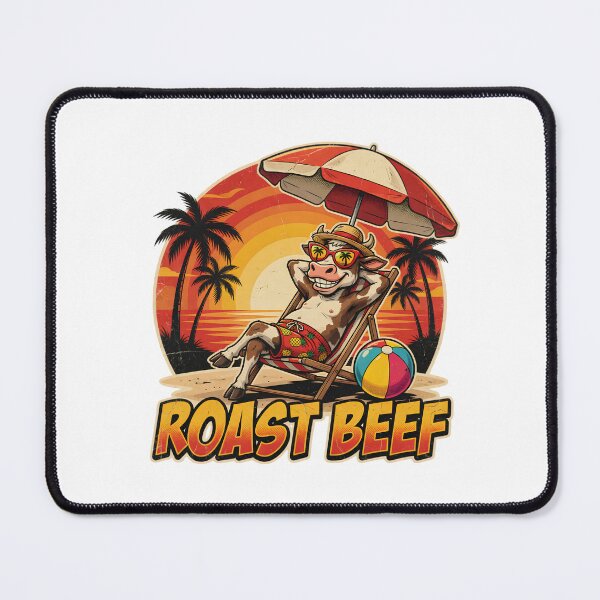 Item preview, Roast Beef Cow Beach Vacation Funny Design designed and sold by TshirtsOnline-.
